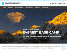 Tablet Screenshot of himalayanwonders.com